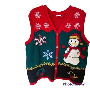 Vintage Ugly Christmas Sweater/Cardigan Vest